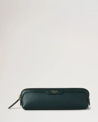 Pencil Case Mulberry Green Small Classic Grain Women