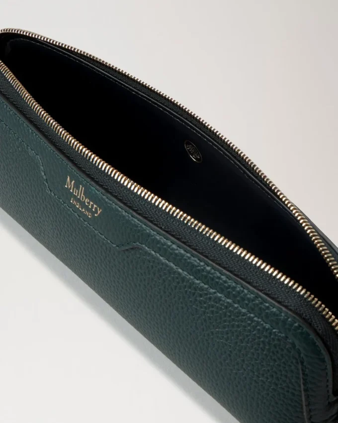 Pencil Case Mulberry Green Small Classic Grain Women
