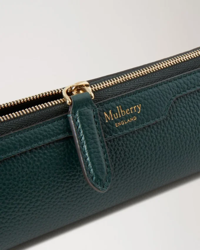 Pencil Case Mulberry Green Small Classic Grain Women