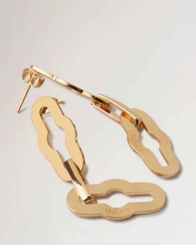 Pimlico Chain Earrings Gold Plated Brass Women Pimlico Chain Earrings Gold Plated Brass Women
