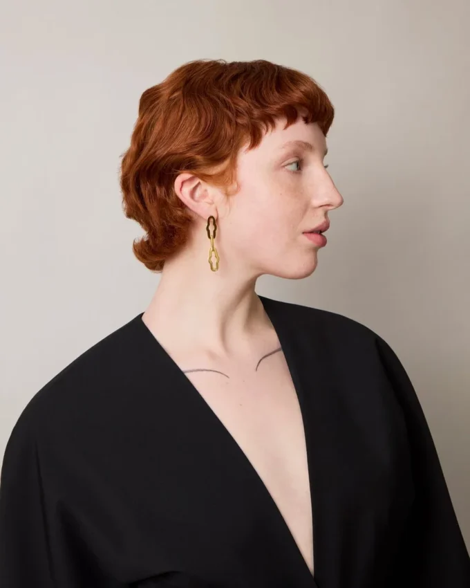 Pimlico Chain Earrings Gold Plated Brass Women Pimlico Chain Earrings Gold Plated Brass Women