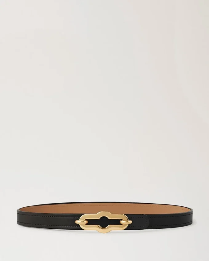 Pimlico Reversible Thin Belt Black & Sable High Gloss Leather Pimlico Reversible Thin Belt Black & Sable High Gloss Leather