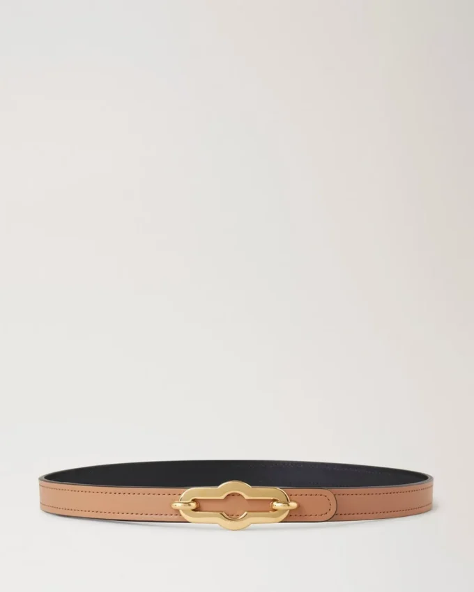 Pimlico Reversible Thin Belt Black & Sable High Gloss Leather Pimlico Reversible Thin Belt Black & Sable High Gloss Leather