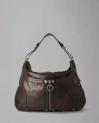 Poppy Hobo Pre-Loved Chocolate Lightweight Antique Leather