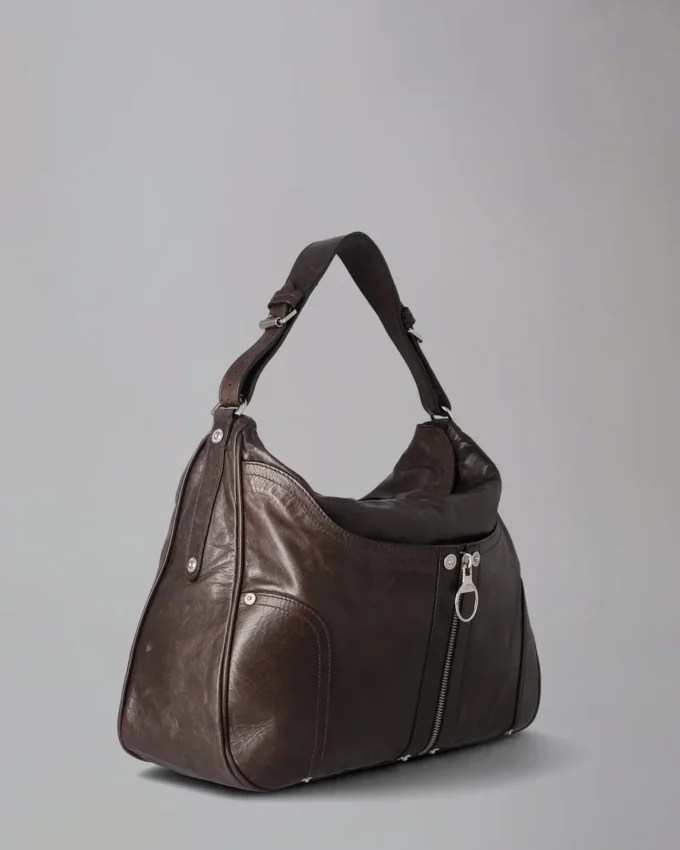 Poppy Hobo Pre-Loved Chocolate Lightweight Antique Leather Poppy Hobo Pre-Loved Chocolate Lightweight Antique Leather