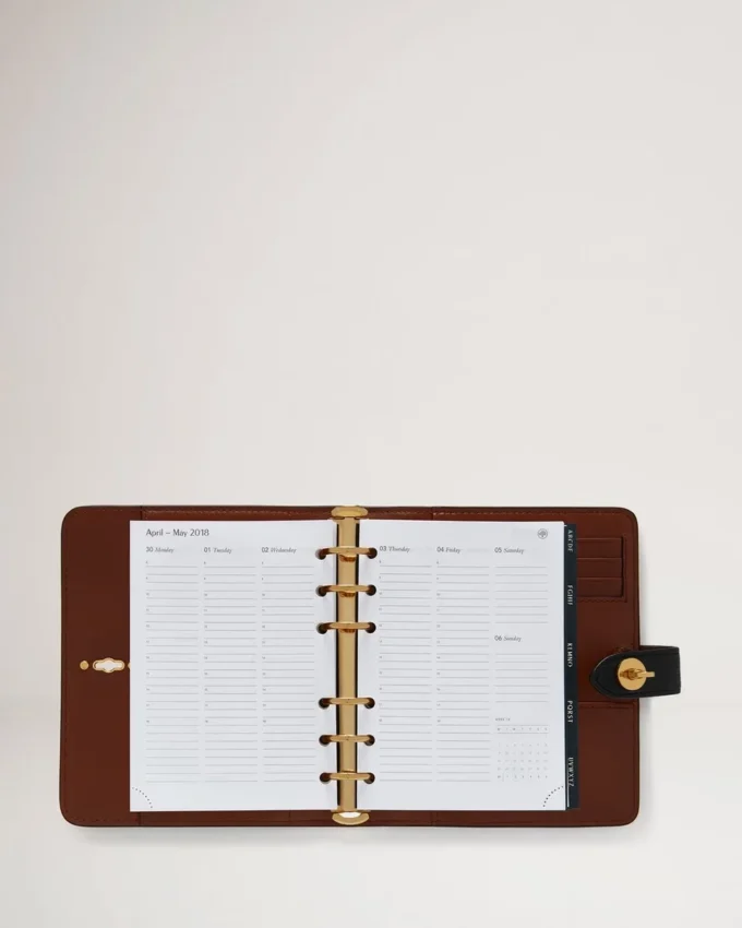 Postman’s Lock Agenda Black Small Classic Grain