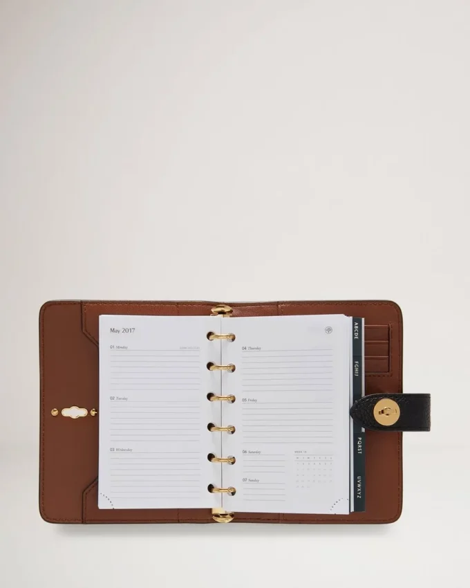 Postman’s Lock Pocket Book Black Small Classic Grain