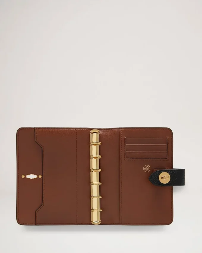 Postman’s Lock Pocket Book Black Small Classic Grain