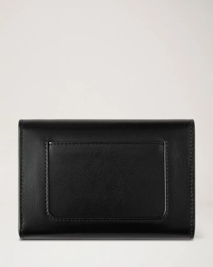 Press Stud Wallet Black High Shine Leather Gifts for Her Press Stud Wallet Black High Shine Leather Gifts for Her