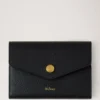 Press Stud Wallet Black Small Classic Grain Women Press Stud Wallet Black Small Classic Grain Women