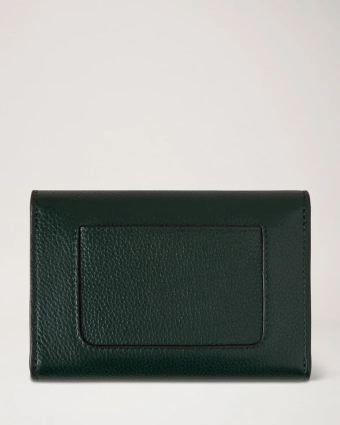 Press Stud Wallet Mulberry Green Small Classic Grain Press Stud Wallet Mulberry Green Small Classic Grain