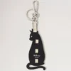 Puzzle Keyring – Cat Black Silky Calf & Small Classic Grain Puzzle Keyring – Cat Black Silky Calf & Small Classic Grain