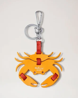 Puzzle Keyring – Crab Double Yellow Classic Smooth Calf