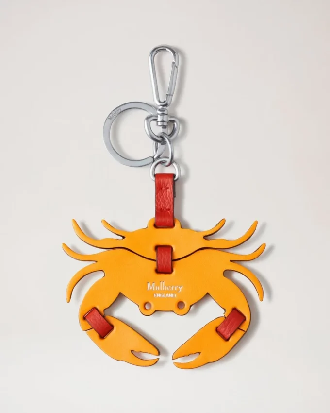 Puzzle Keyring – Crab Double Yellow Classic Smooth Calf