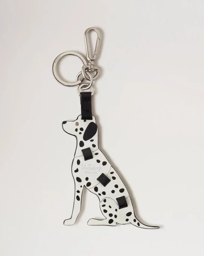 Puzzle Keyring – Dalmatian Black & White Silky Calf & Small Classic Grain Puzzle Keyring – Dalmatian Black & White Silky Calf & Small Classic Grain