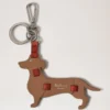 Puzzle Keyring – Sausage Dog Teak Silky Calf Women Puzzle Keyring – Sausage Dog Teak Silky Calf Women