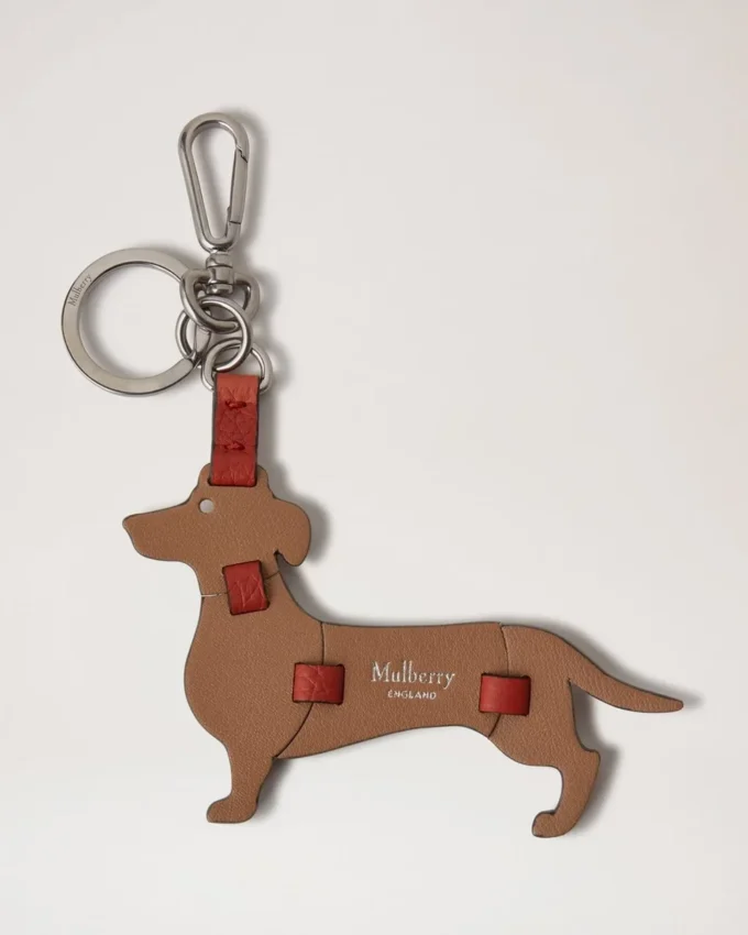 Puzzle Keyring – Sausage Dog Teak Silky Calf Women Puzzle Keyring – Sausage Dog Teak Silky Calf Women