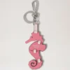 Puzzle Keyring – Seahorse Geranium Pink & Powder Rose Silky Calf Puzzle Keyring – Seahorse Geranium Pink & Powder Rose Silky Calf
