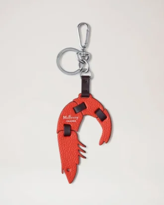 Puzzle Keyring – Shrimp Coral Orange Small Classic Grain