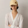 Raffia Baseball Cap Beige Raffia Women