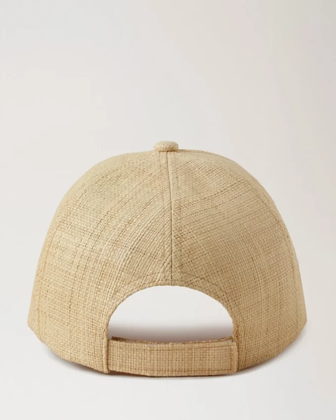 Raffia Baseball Cap Beige Raffia Women