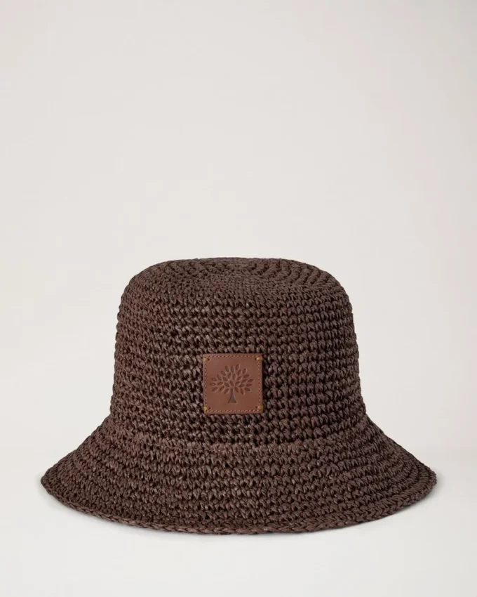 Raffia Mulberry Tree Bucket Hat Ebony 100% Paper Raffia Raffia Mulberry Tree Bucket Hat Ebony 100% Paper Raffia