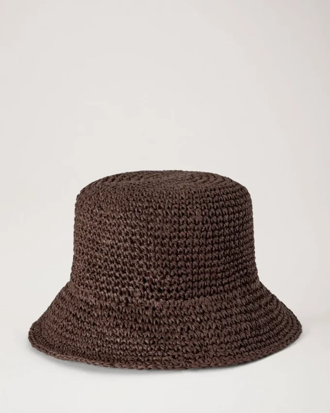 Raffia Mulberry Tree Bucket Hat Ebony 100% Paper Raffia Raffia Mulberry Tree Bucket Hat Ebony 100% Paper Raffia