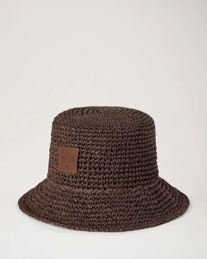Raffia Mulberry Tree Bucket Hat Ebony 100% Paper Raffia Raffia Mulberry Tree Bucket Hat Ebony 100% Paper Raffia