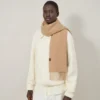 Reversible Cashmere Bi-Colour Scarf Eggshell & Camel Cashmere Reversible Cashmere Bi-Colour Scarf Eggshell & Camel Cashmere