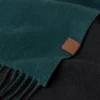 Reversible Cashmere Bi-Colour Scarf Mulberry Green & Black Cashmere