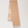 Reversible Cashmere Check Scarf Camel & Maple Cashmere Reversible Cashmere Check Scarf Camel & Maple Cashmere
