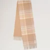 Reversible Cashmere Check Scarf Camel & Maple Cashmere Reversible Cashmere Check Scarf Camel & Maple Cashmere
