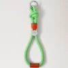 Rope Keyring Green & Coral Orange Mixed Material Rope Keyring Green & Coral Orange Mixed Material