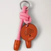 Rope Keyring Pink & Coral Orange Mixed Material Rope Keyring Pink & Coral Orange Mixed Material