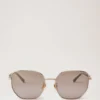 Rosie Sunglasses Gold & Brown Metal and Bio Nylon Lenses