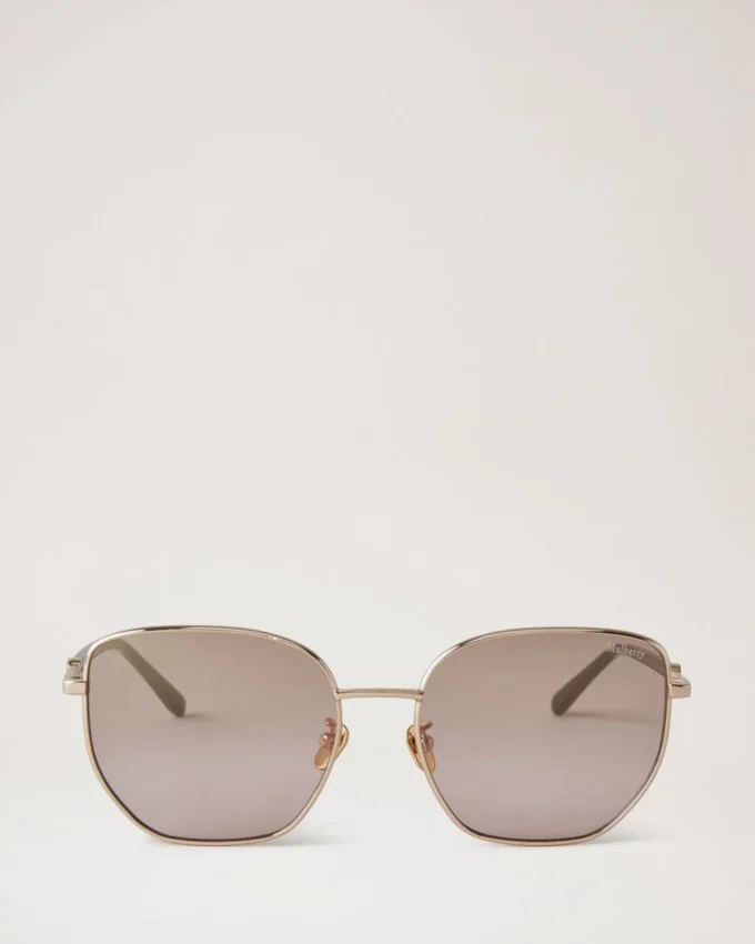 Rosie Sunglasses Gold & Brown Metal and Bio Nylon Lenses