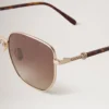 Rosie Sunglasses Gold & Brown Metal and Bio Nylon Lenses
