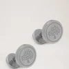 Round Tree Cufflinks Silver Metal Women