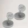 Round Tree Cufflinks Silver Metal Women