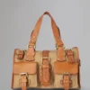 Roxanne Pre-Loved Beige & Tan Canvas & Leather Roxanne Pre-Loved Beige & Tan Canvas & Leather