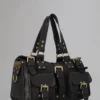 Roxanne Pre-Loved Black Natural Veg Tanned Pre-Loved Bags Roxanne Pre-Loved Black Natural Veg Tanned Pre-Loved Bags