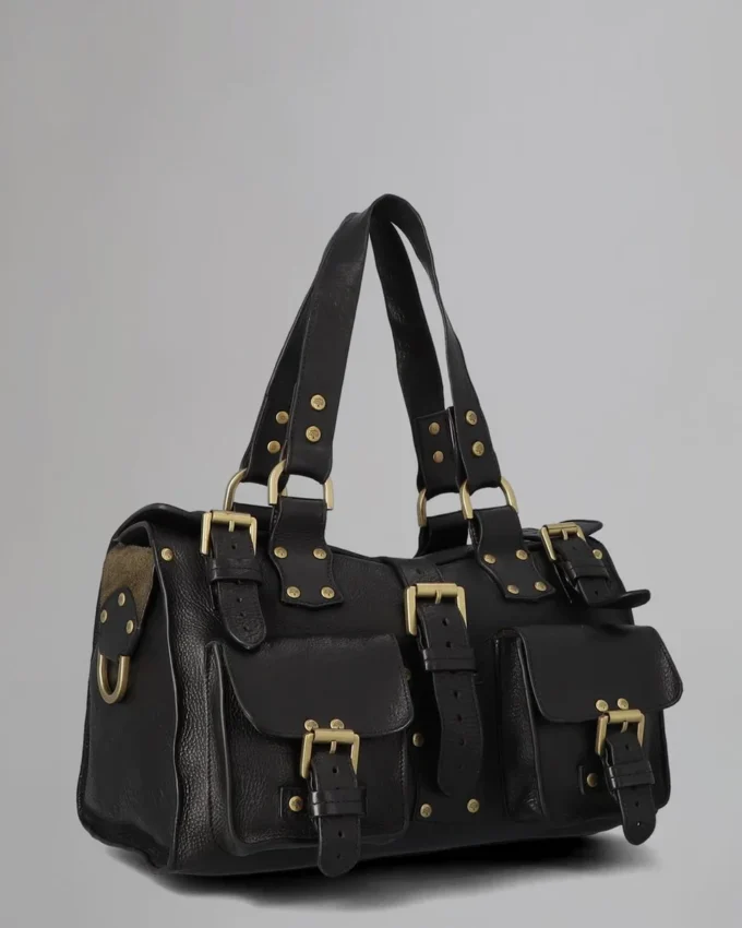 Roxanne Pre-Loved Black Natural Veg Tanned Pre-Loved Bags Roxanne Pre-Loved Black Natural Veg Tanned Pre-Loved Bags