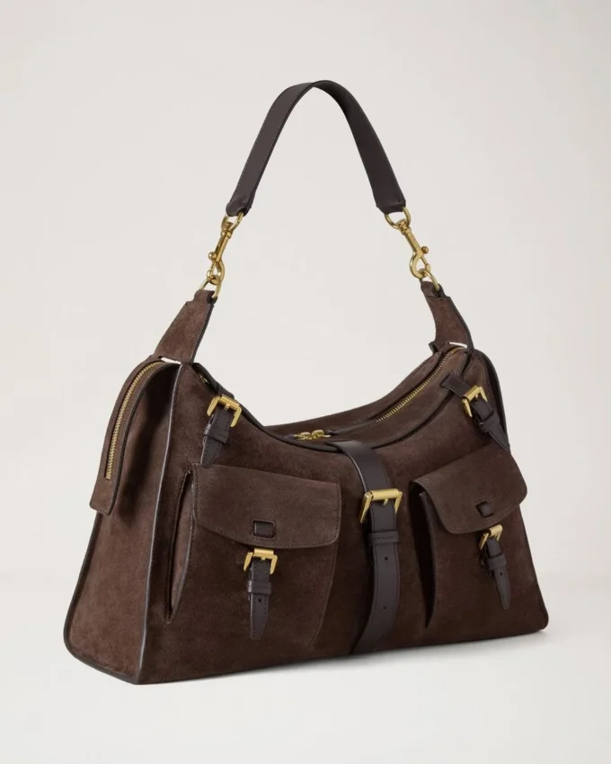 Roxanne Shoulder Bag Chocolate Suede Roxanne Roxanne Shoulder Bag Chocolate Suede Roxanne