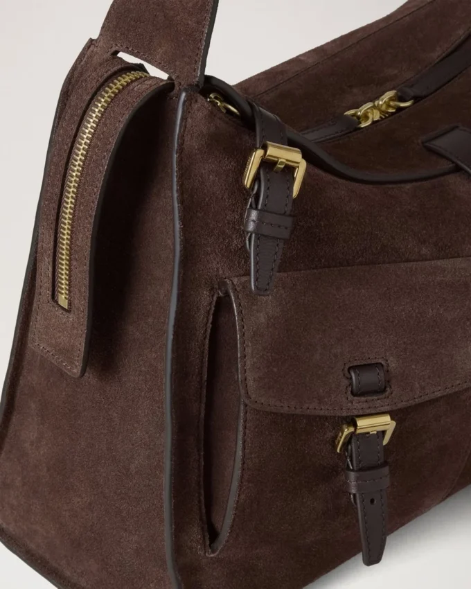 Roxanne Shoulder Bag Chocolate Suede Roxanne Roxanne Shoulder Bag Chocolate Suede Roxanne