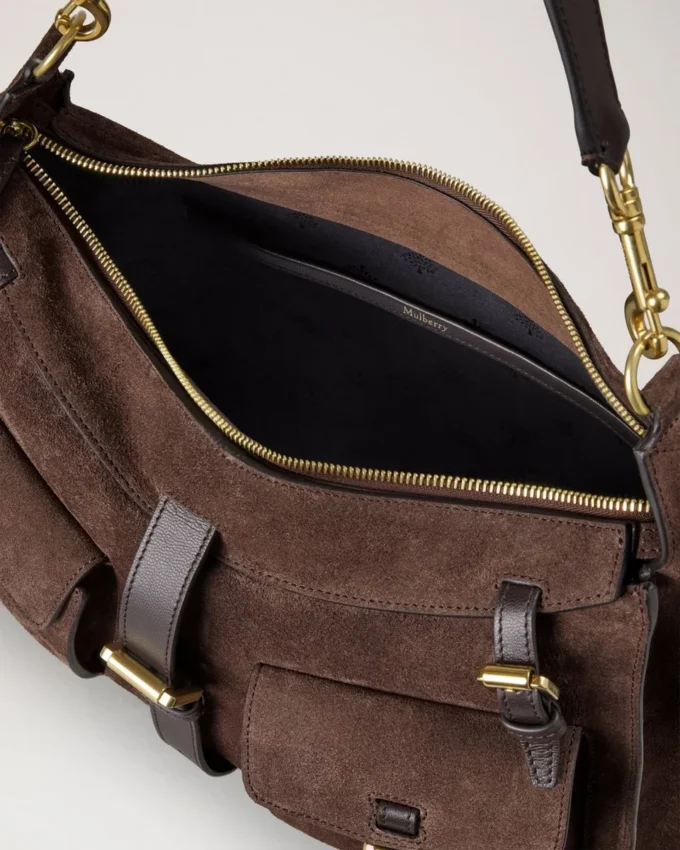 Roxanne Shoulder Bag Chocolate Suede Roxanne Roxanne Shoulder Bag Chocolate Suede Roxanne