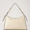 Roxanne Shoulder Bag Eggshell High Shine Leather