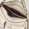 Roxanne Shoulder Bag Eggshell High Shine Leather