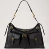 Roxanne Shoulder Bag in Black High Shine Leather Mulberry Roxanne Shoulder Bag in Black High Shine Leather Mulberry