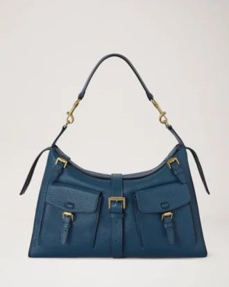 Roxanne Shoulder Bag out of the Blue High Shine Leather