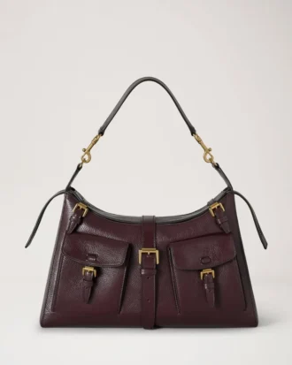 Roxanne Shoulder Bag Oxblood High Shine Leather